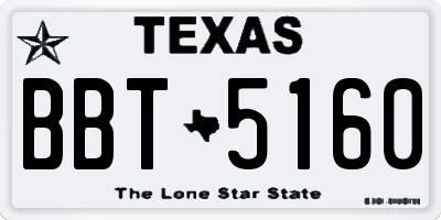 TX license plate BBT5160