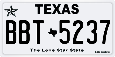 TX license plate BBT5237