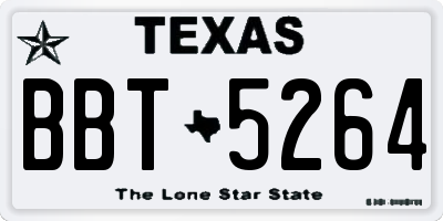 TX license plate BBT5264