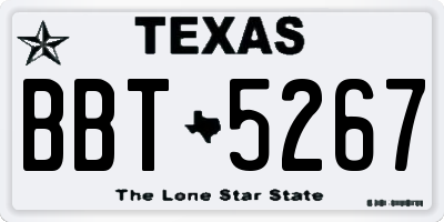 TX license plate BBT5267