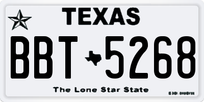 TX license plate BBT5268