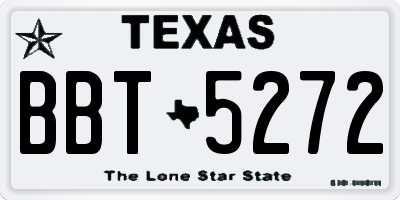 TX license plate BBT5272