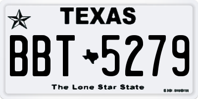 TX license plate BBT5279