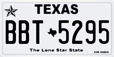 TX license plate BBT5295