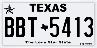 TX license plate BBT5413