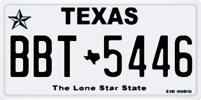 TX license plate BBT5446