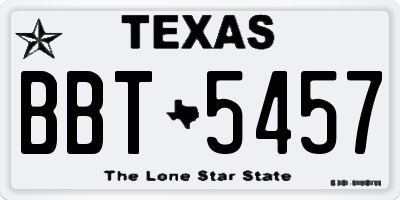 TX license plate BBT5457