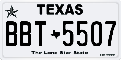 TX license plate BBT5507