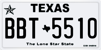 TX license plate BBT5510