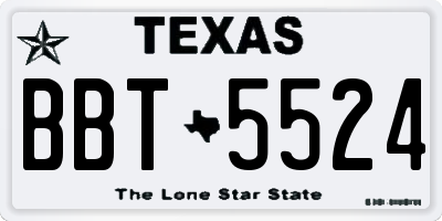 TX license plate BBT5524