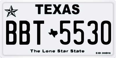 TX license plate BBT5530