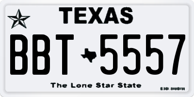 TX license plate BBT5557