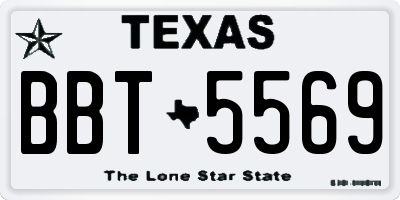 TX license plate BBT5569