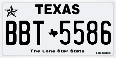 TX license plate BBT5586