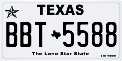 TX license plate BBT5588