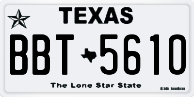 TX license plate BBT5610