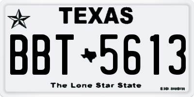 TX license plate BBT5613