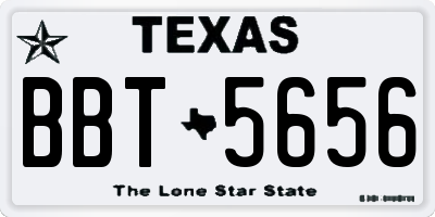 TX license plate BBT5656