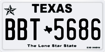 TX license plate BBT5686