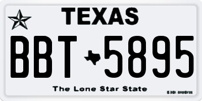 TX license plate BBT5895