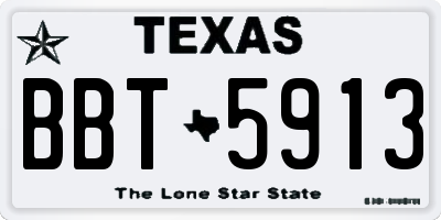 TX license plate BBT5913