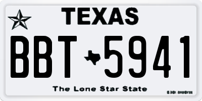 TX license plate BBT5941