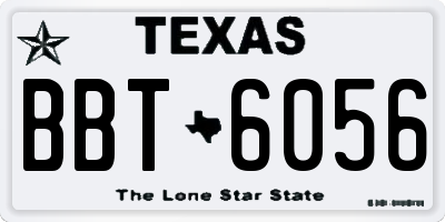 TX license plate BBT6056