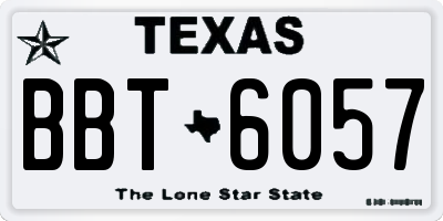 TX license plate BBT6057