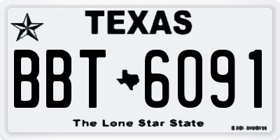 TX license plate BBT6091