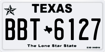 TX license plate BBT6127