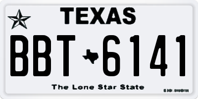 TX license plate BBT6141