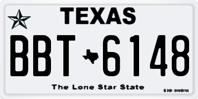 TX license plate BBT6148