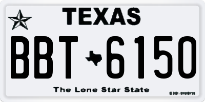 TX license plate BBT6150