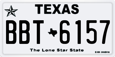 TX license plate BBT6157
