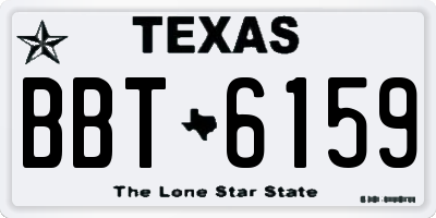 TX license plate BBT6159