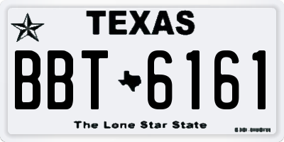 TX license plate BBT6161