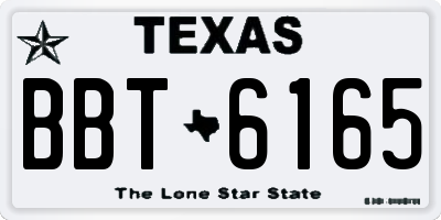 TX license plate BBT6165