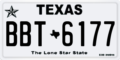 TX license plate BBT6177