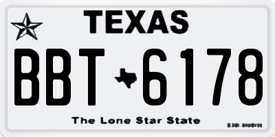 TX license plate BBT6178