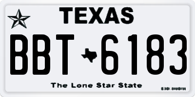 TX license plate BBT6183