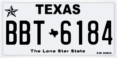 TX license plate BBT6184