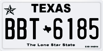 TX license plate BBT6185