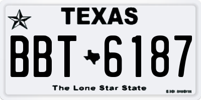 TX license plate BBT6187