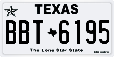 TX license plate BBT6195
