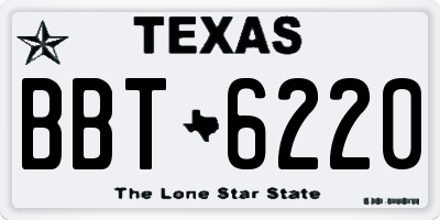 TX license plate BBT6220