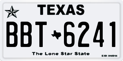 TX license plate BBT6241
