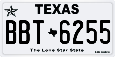 TX license plate BBT6255