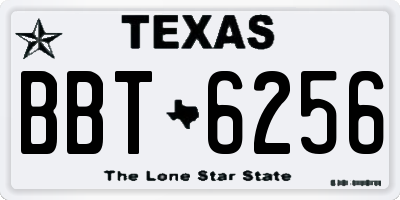 TX license plate BBT6256
