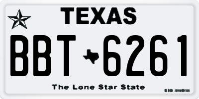 TX license plate BBT6261