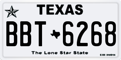 TX license plate BBT6268
